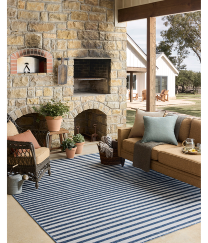 Alfombra Easton 03 Denim | Ivory (Reversible para lavar en Casa)