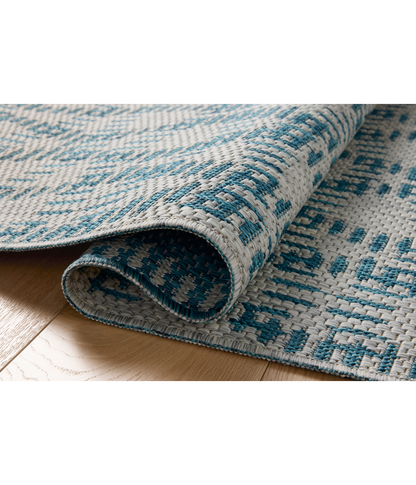Alfombra Easton 10 Fog | Teal (Reversible para lavar en Casa)
