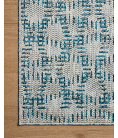 Alfombra Easton 10 Fog | Teal (Reversible para lavar en Casa)