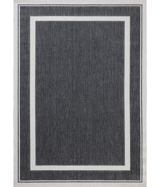 Alfombra Easton 11 Onyx | Ivory (Reversible para lavar en Casa)