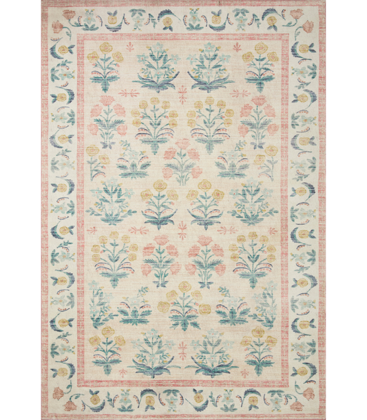 Alfombra Eden 01 Mughal Rose Blush Rifle Paper Co. X Loloi (153X229)