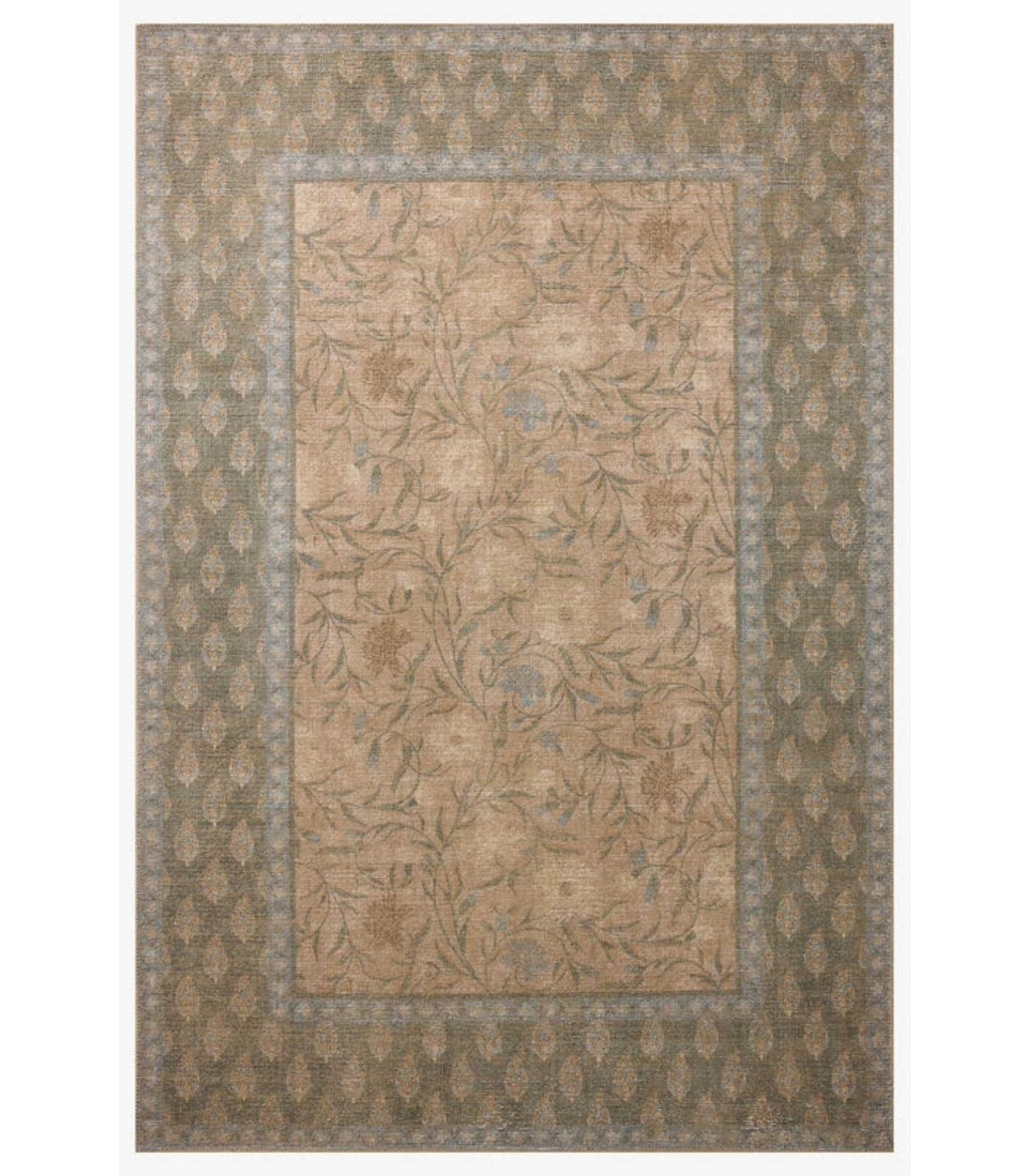 Alfombra Edinburgh  01 Sand | Green Rifle Paper Co. × Loloi  153X229 | Preventa