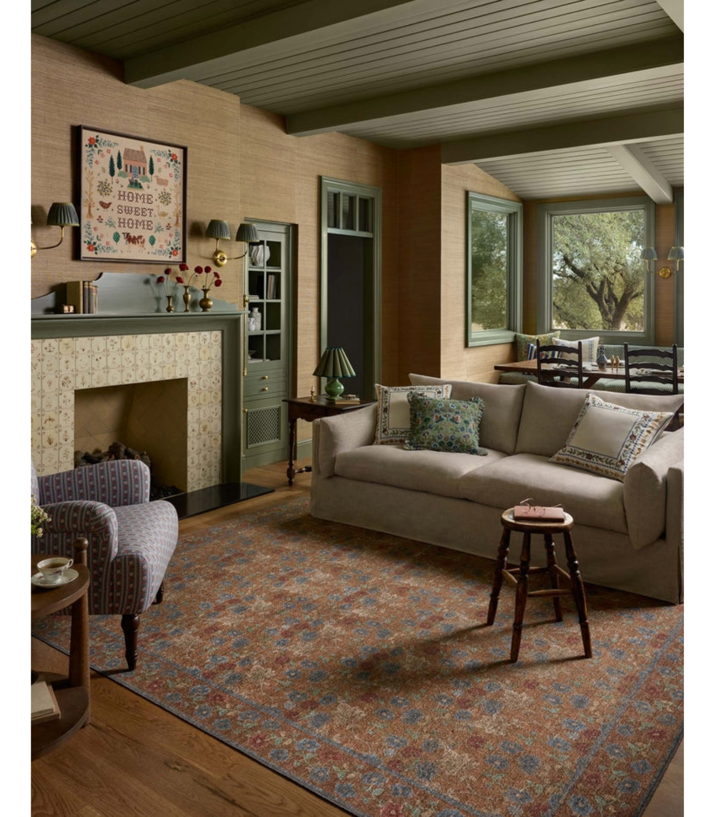 Alfombra Edinburgh  02  Cinnamon | Multi Rifle Paper Co. × Loloi  262X354 | Preventa