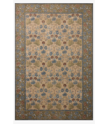 Alfombra Edinburgh  02 Tan | Olive  Rifle Paper Co. × Loloi  153X229 | Preventa