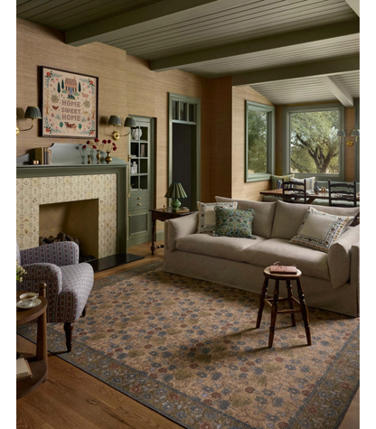 Alfombra Edinburgh  02 Tan | Olive  Rifle Paper Co. × Loloi  153X229 | Preventa