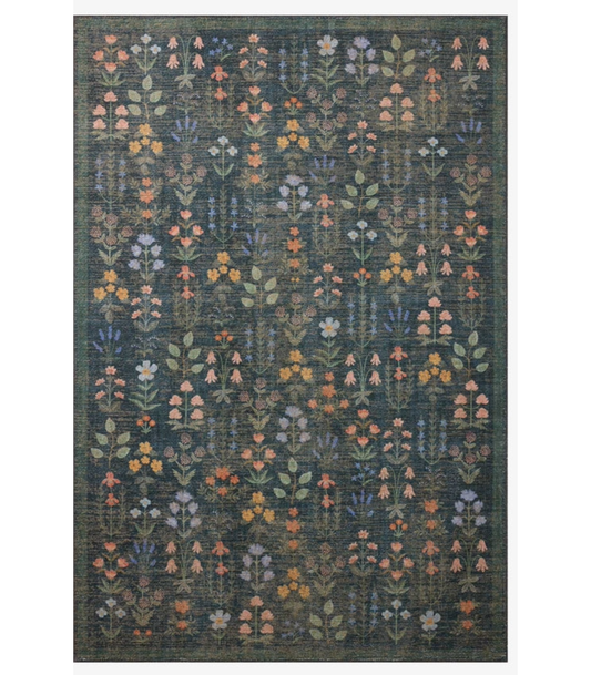 Alfombra Edinburgh 03 Navy | Multi Rifle Paper Co. × Loloi  262X354 | Preventa