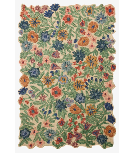 Alfombra Edith 01 Ivory | Multi Rifle Paper Co. × Loloi 153X229 | Preventa