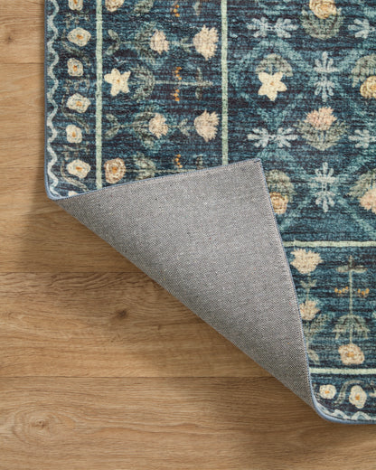Alfombra Eden 03 Lattice Indigo Rifle Paper Co. X Loloi (153X229)