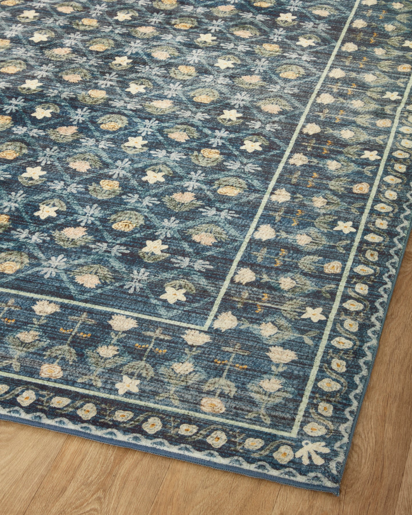 Alfombra Eden 03 Lattice Indigo Rifle Paper Co. X Loloi (153X229)