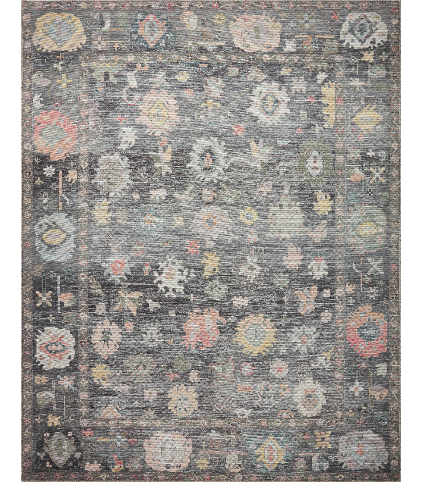 Alfombra Elysium 03 Charcoal / Multi (256X354) - Perle&Perle