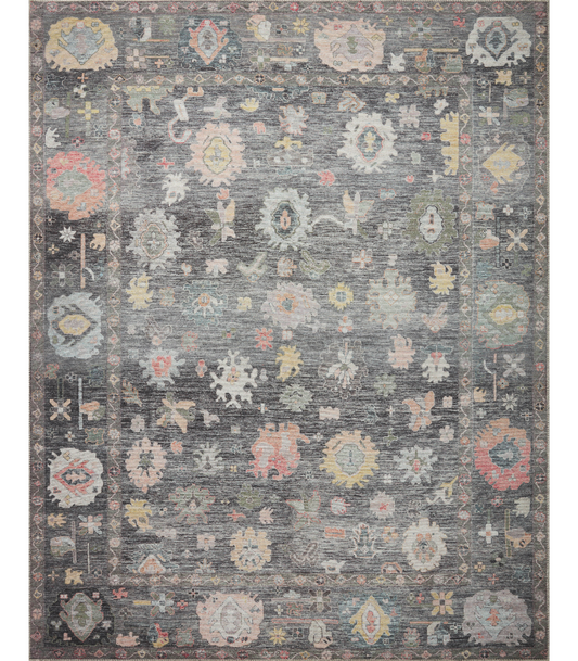 Alfombra Elysium 03 Charcoal / Multi (256X354) - Perle&Perle