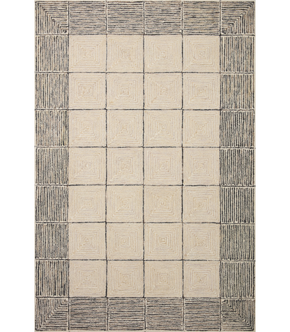 Alfombra Francis 02 Beige / Black Chris Loves Julia x Loloi (153X229) - Perle&Perle