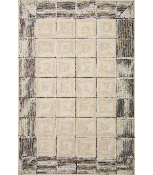 Alfombra Francis 02 Beige / Black Chris Loves Julia x Loloi (153X229) - Perle&Perle