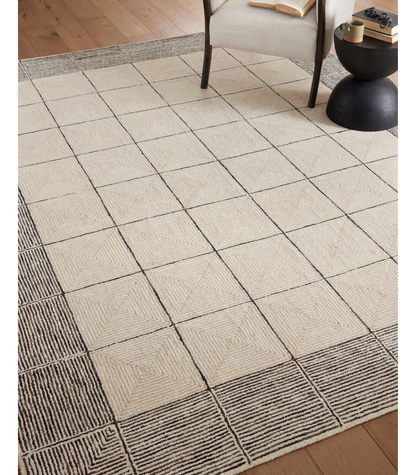 Alfombra Francis 02 Beige / Black Chris Loves Julia x Loloi (153X229) - Perle&Perle