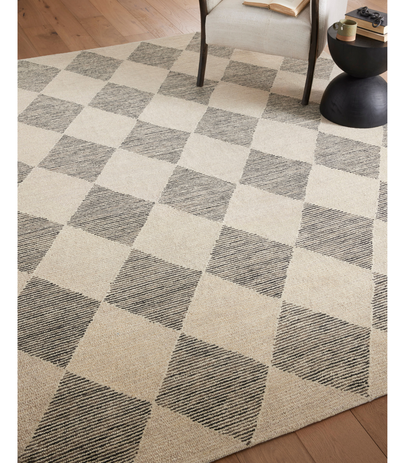 Alfombra Francis 01 Beige | Charcoal Chris Loves Julia x Loloi (153X229) - Perle&Perle