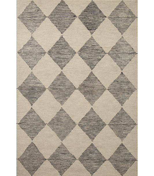 Alfombra Francis 01 Beige | Charcoal Chris Loves Julia x Loloi (153X229)