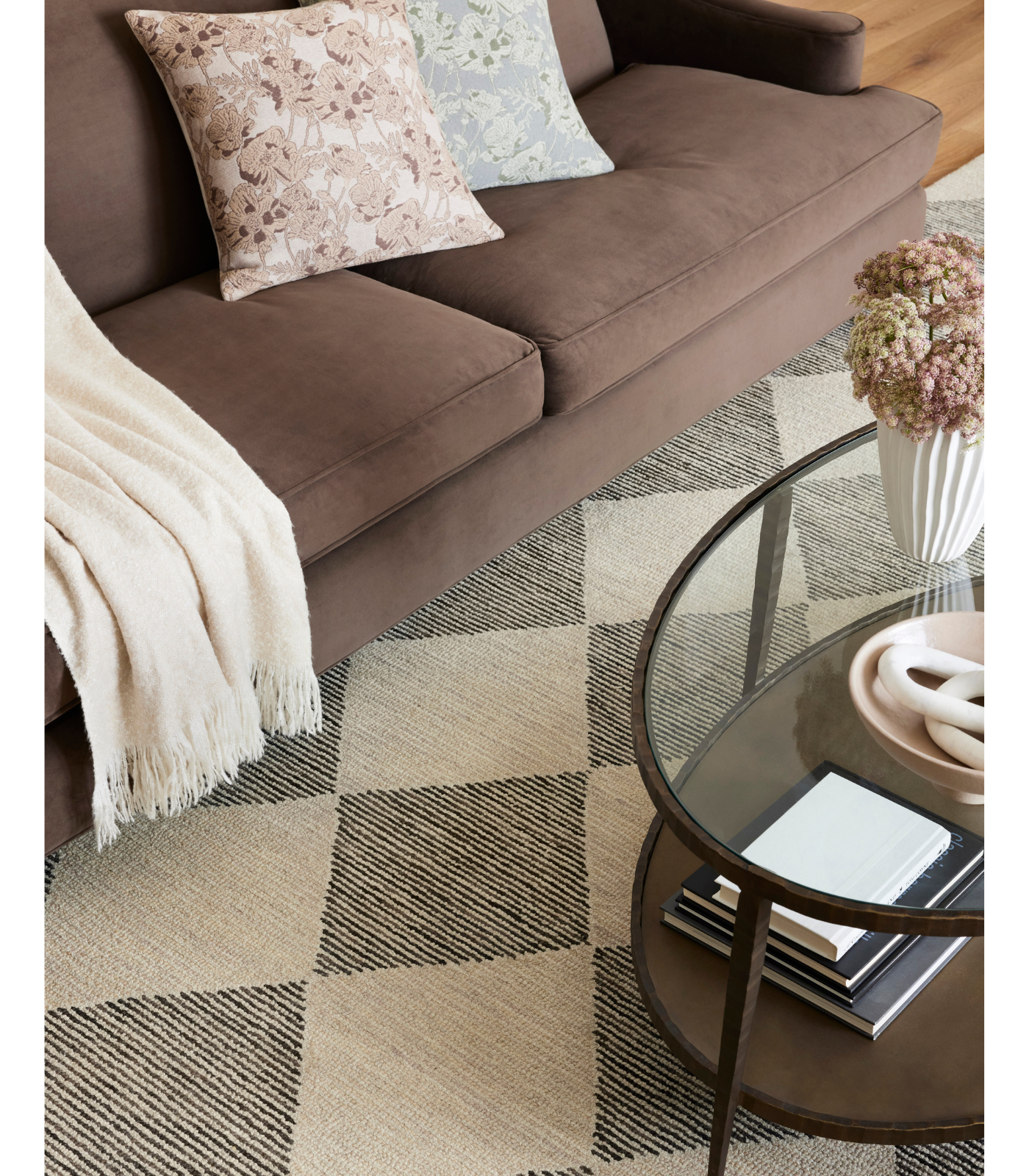 Alfombra Francis 01 Beige | Charcoal Chris Loves Julia x Loloi (153X229) - Perle&Perle