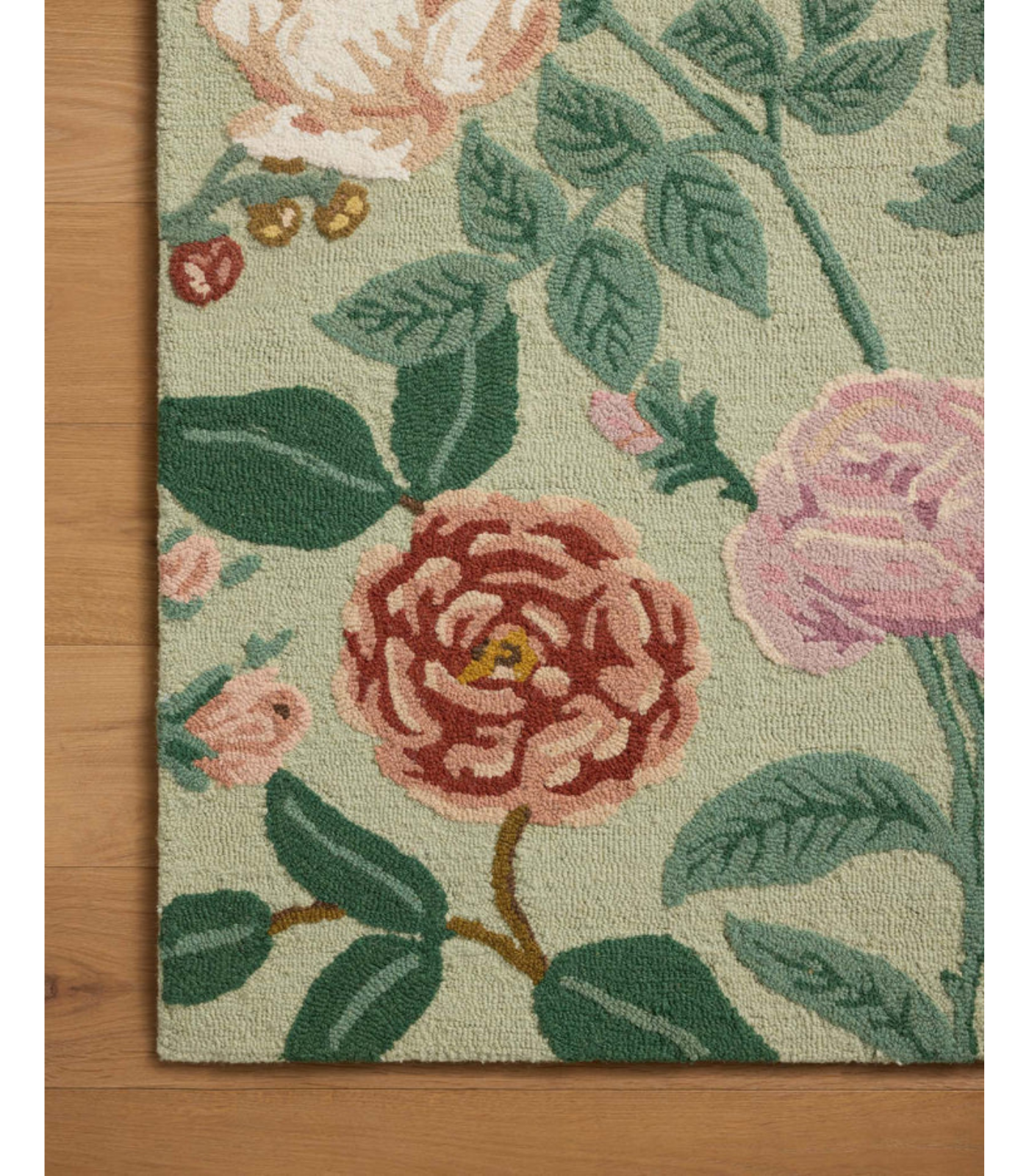 Alfombra Highgrove 02 Mint Rifle Paper Co. × Loloi (153X229)