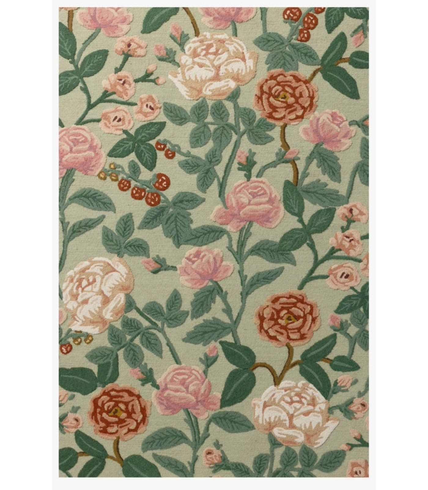 Alfombra Highgrove 02 Mint Rifle Paper Co. × Loloi (153X229)