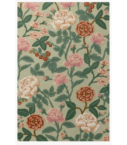 Alfombra Highgrove 02 Mint Rifle Paper Co. × Loloi (153X229)