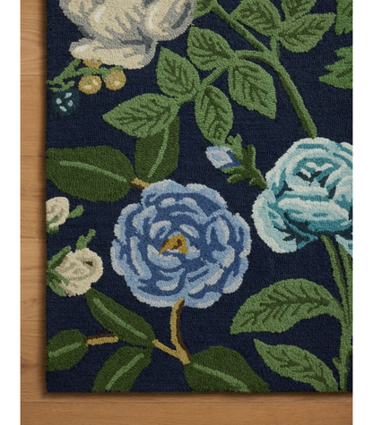 Alfombra Highgrove 02 Navy Rifle Paper Co. × Loloi (153X229)