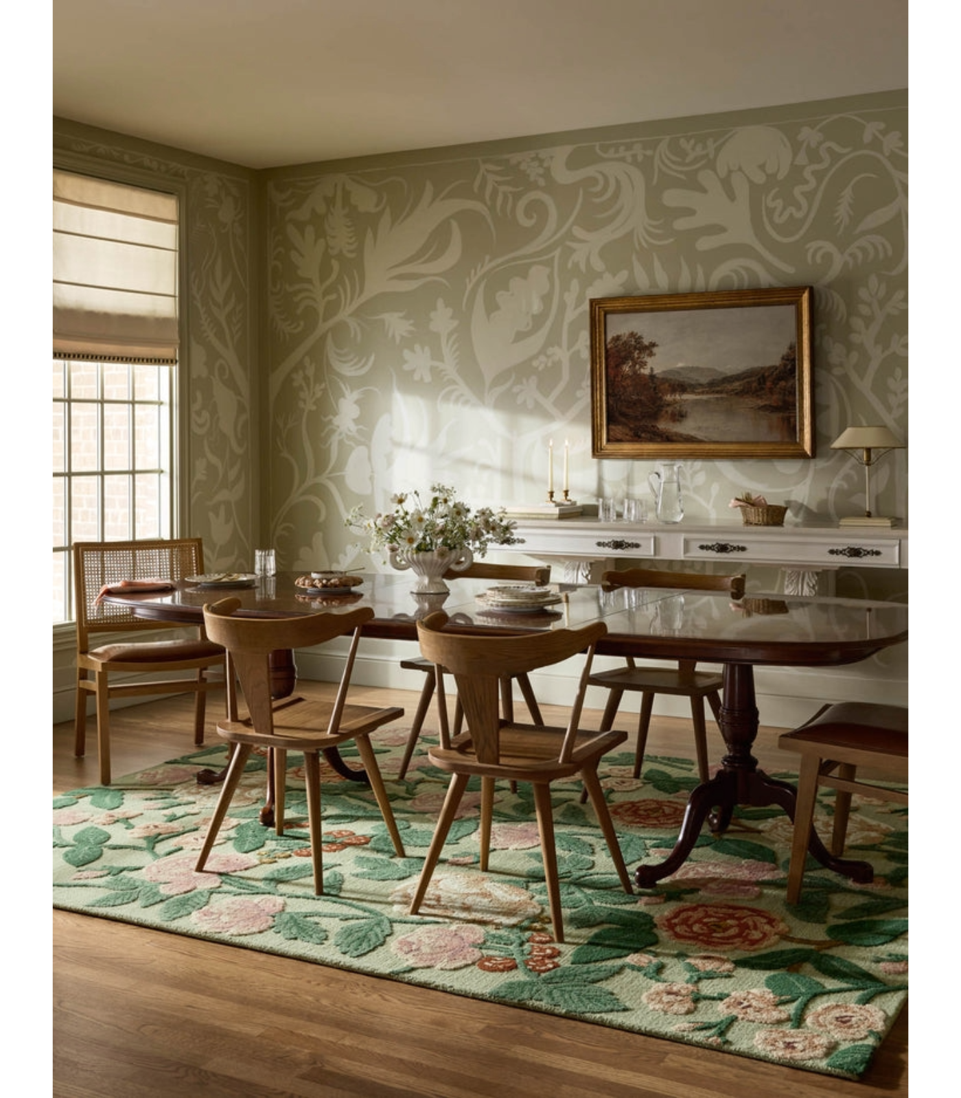 Alfombra Highgrove 02 Mint Rifle Paper Co. × Loloi (153X229)