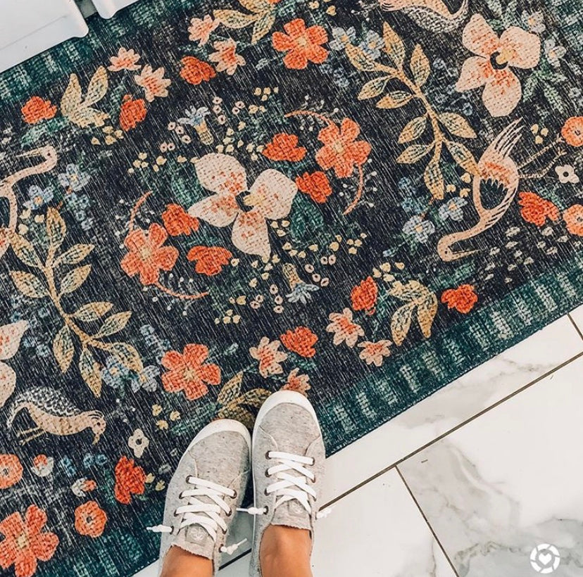 Alfombra Palais 03 Black Multi | Rifle Paper Co x Loloi