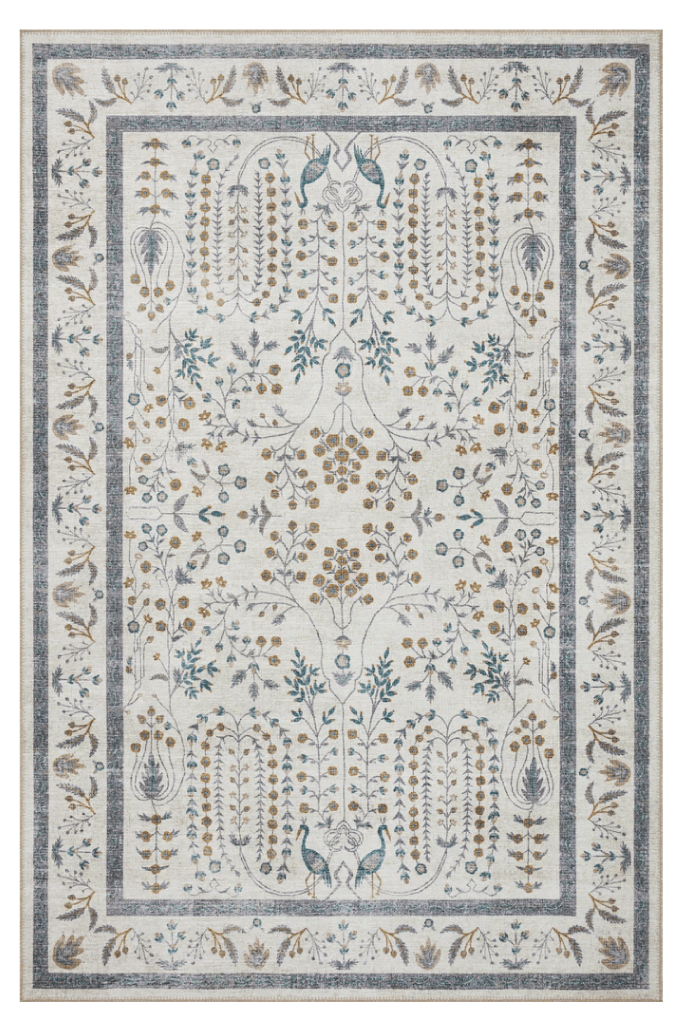 Alfombra Maison 05 Wisteria Cream Rifle Paper Co. × Loloi (77X229)