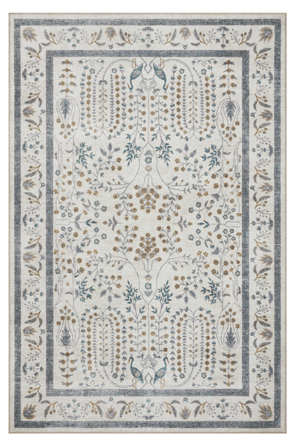 Alfombra Maison 05 Wisteria Cream Rifle Paper Co. × Loloi (77X229)