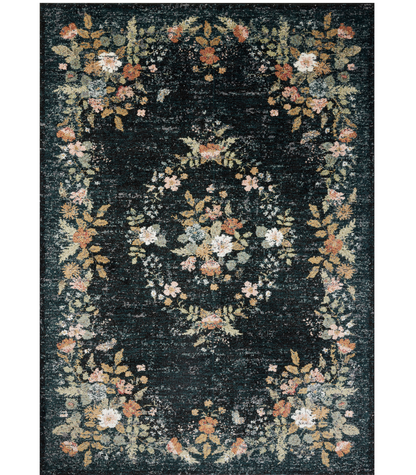 Alfombra Laurel 01 Strawberry Fields Navy Rifle Paper Co. × Loloi (161X234) - Perle&Perle