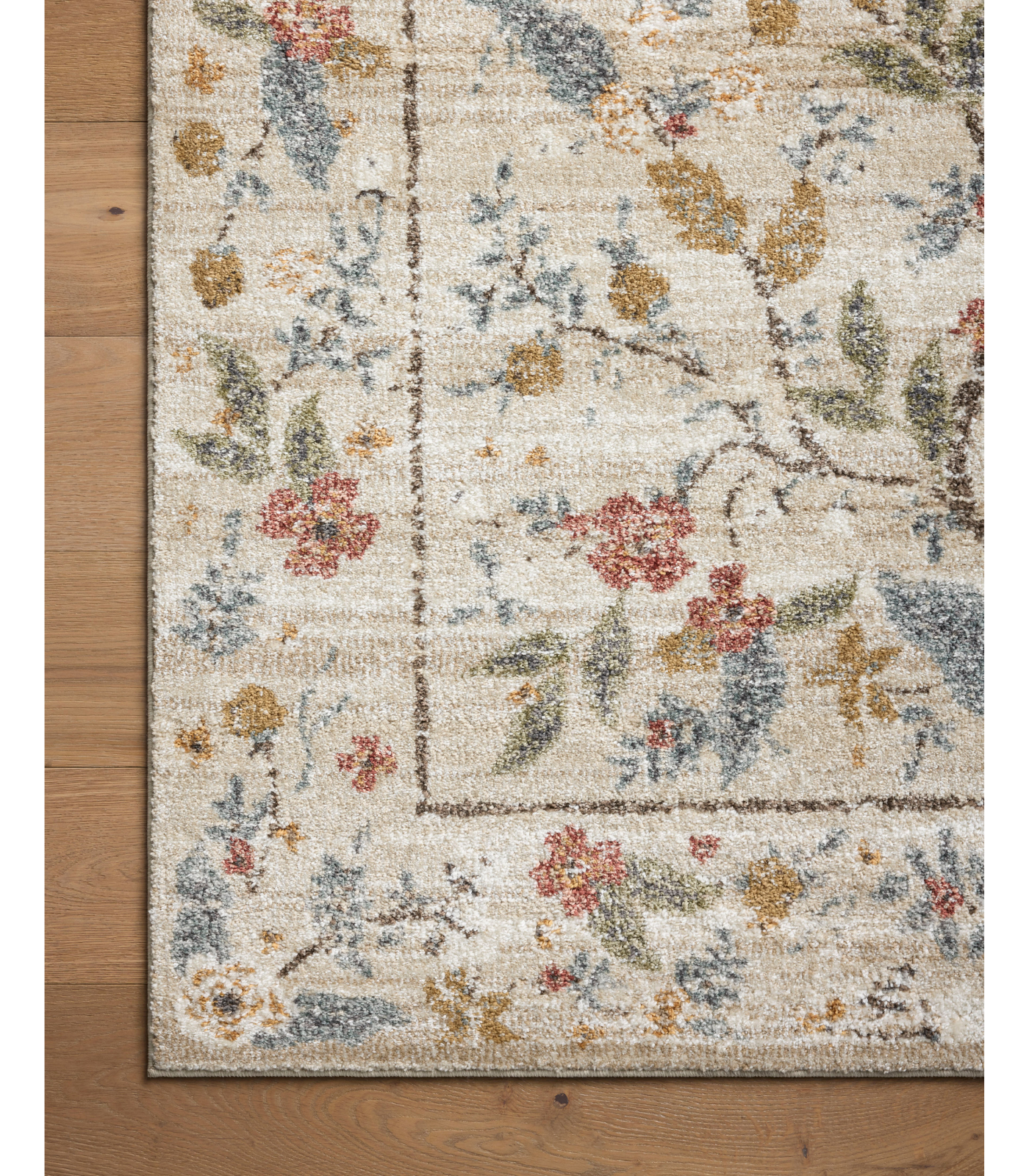 Alfombra Laurel 05 Peacock Garden Cream Rifle Paper Co. × Loloi (161X234)