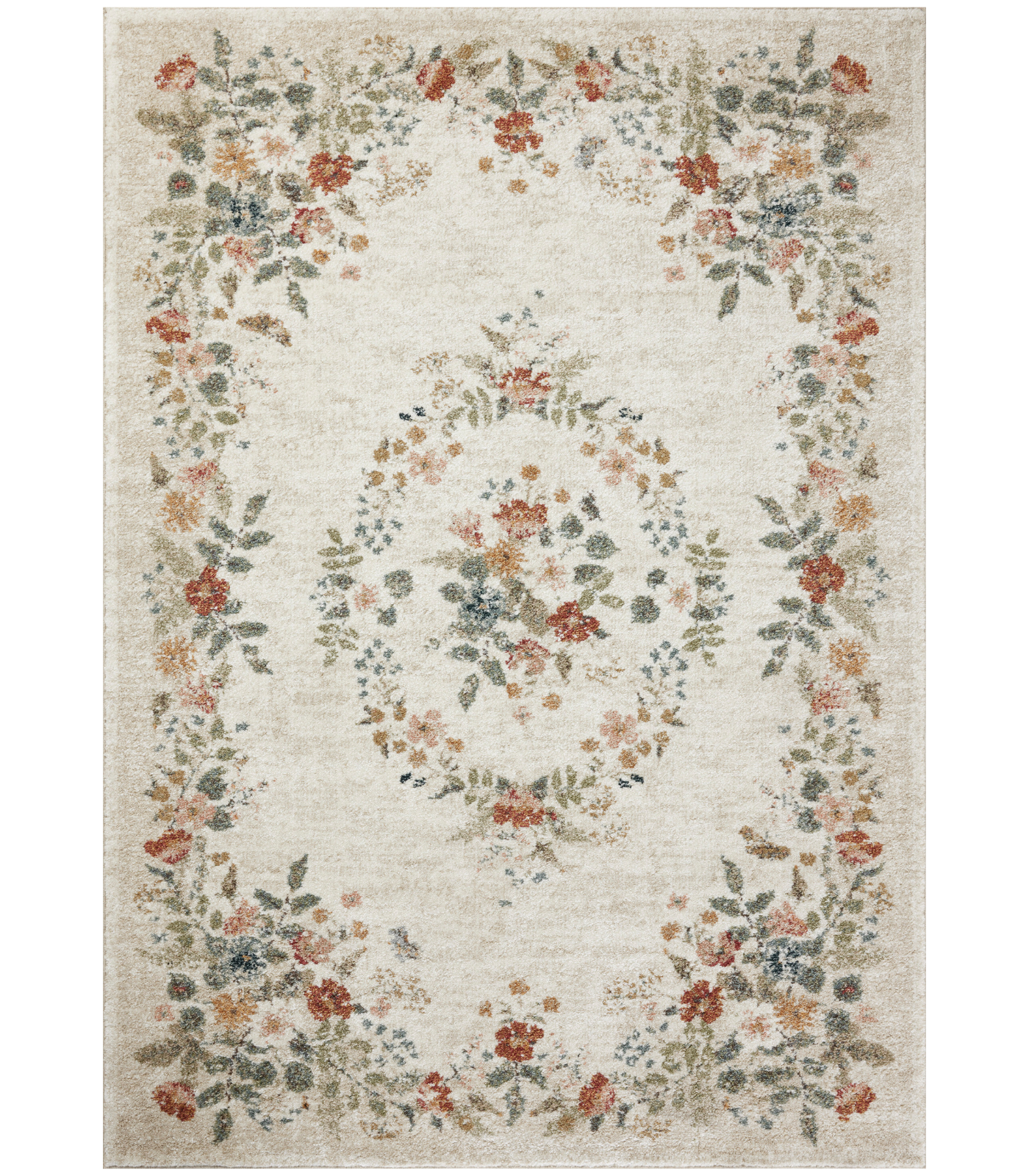 Alfombra Laurel 01 Strawberry Fields Cream Rifle Paper Co. × Loloi (120X170)