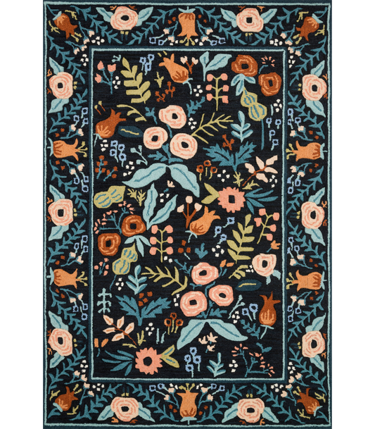 Alfombra Les Fleurs Black | Rifle Paper Co