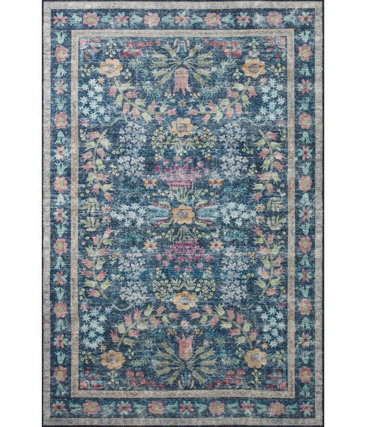 Alfombra Maison 06  Frances | Blue x Rifle Paper Co. × Loloi