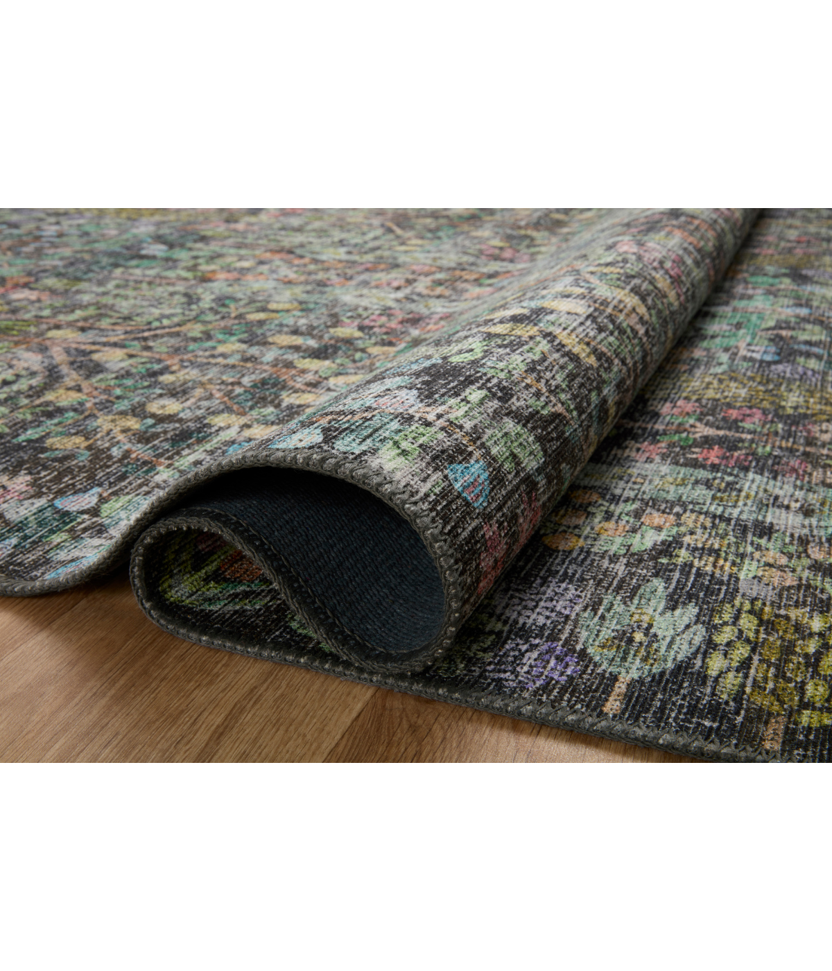 Alfombra Maison 07 Grove | Charcoal  x Rifle Paper Co. × Loloi