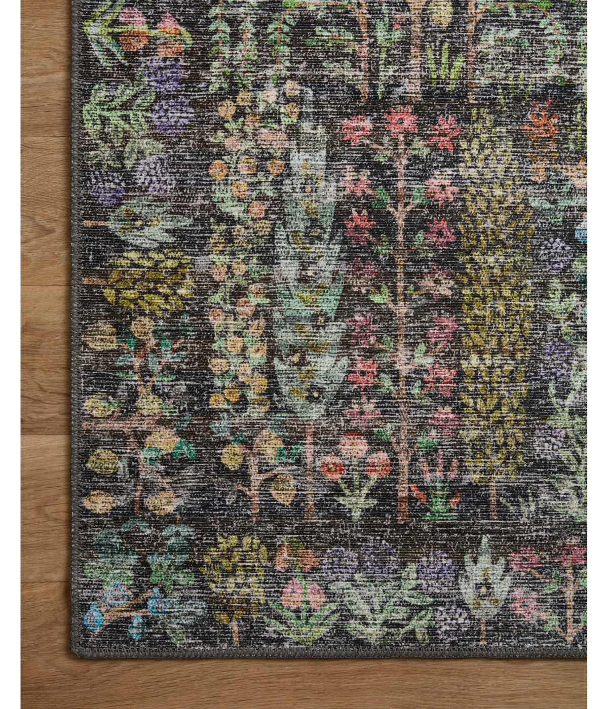 Alfombra Maison 07 Grove | Charcoal  x Rifle Paper Co. × Loloi