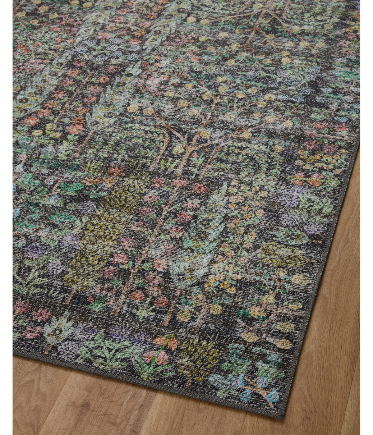 Alfombra Maison 07 Grove | Charcoal  x Rifle Paper Co. × Loloi