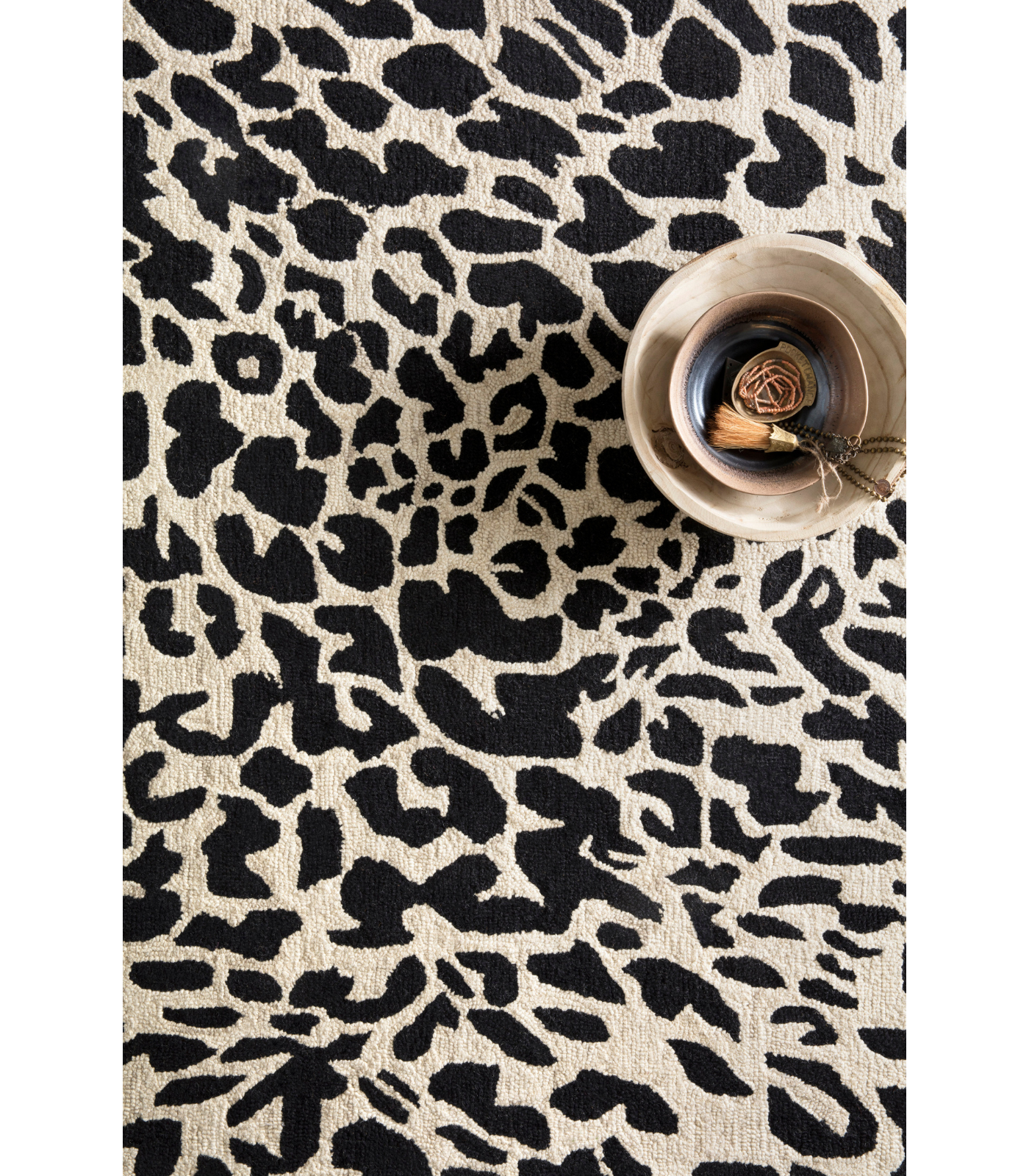 Alfombra Masai 02 Black | Ivory (110X171) | Preventa