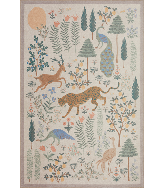 PREVENTA ABRIL | Alfombra Menagerie 01 Les Fauves Cream Rifle Paper Co. × Loloi (229X290)