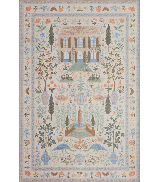 Alfombra Menagerie Collection 03 Camont Cream Rifle Paper Co. × Loloi (115x176) - Perle&Perle