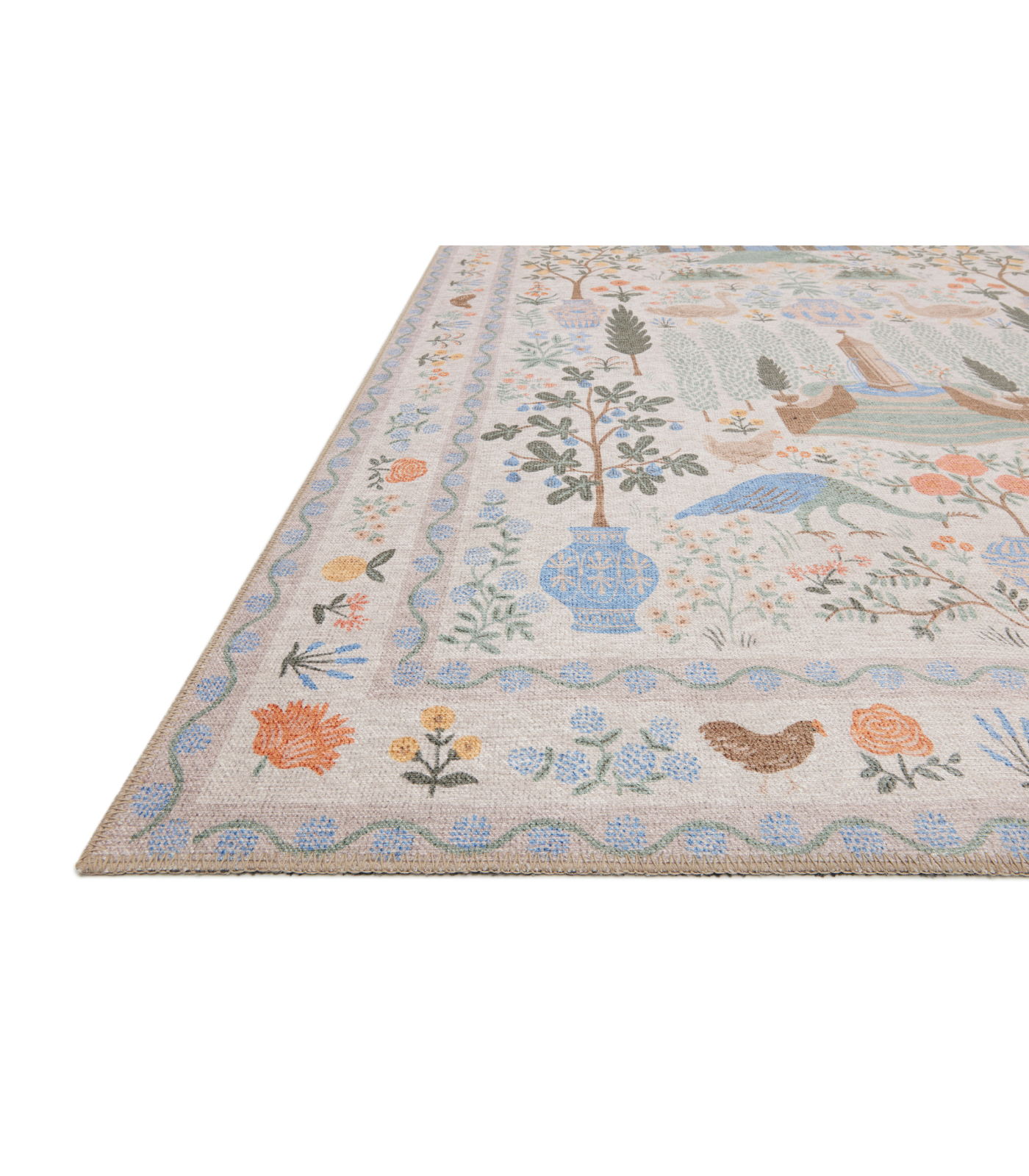 Alfombra Menagerie 03 Camont Cream Rifle Paper Co. × Loloi (229x290) - Perle&Perle