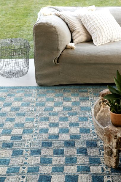 Alfombra Mika 08  Blue |  Ivory  (Terraza)