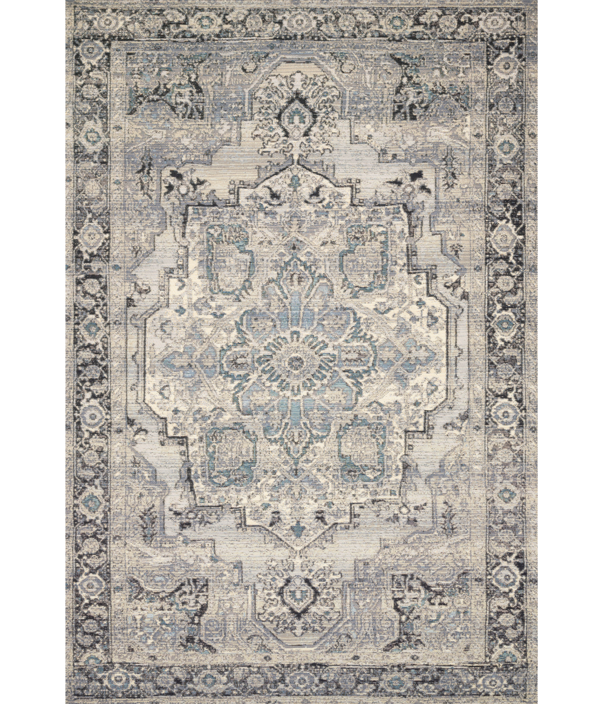 Alfombra Mika 01  Grey |  Blue (Terraza)