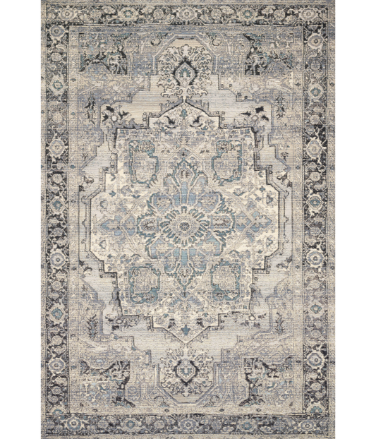 Alfombra Mika 01  Grey |  Blue (Terraza)