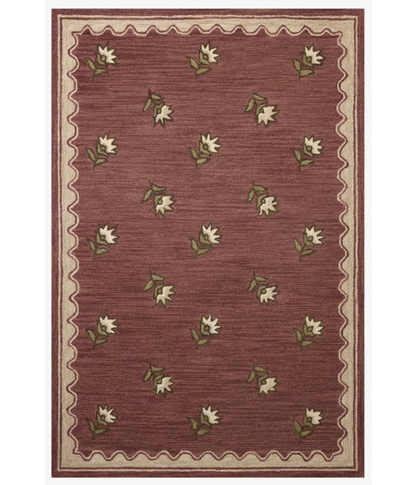 Alfombra Norah 01 Berry | Natural Chris Loves Julia × Loloi