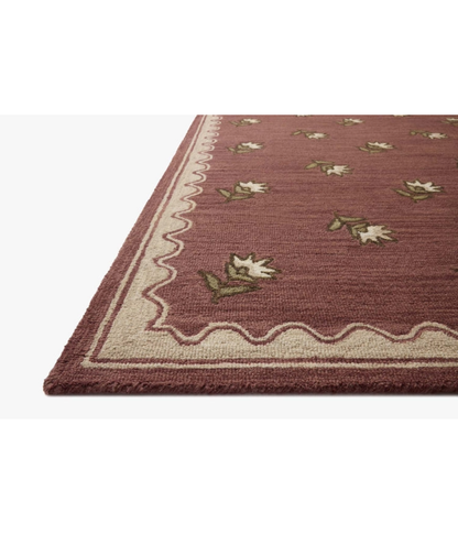 Alfombra Norah 01 Berry | Natural Chris Loves Julia × Loloi