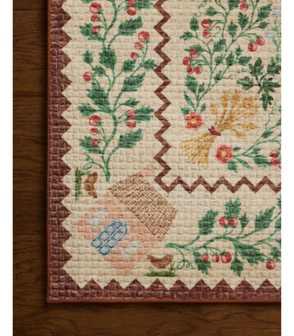 Alfombra Orchard  02 Antique Ivory | Multi Rifle Paper Co. × Loloi 118X180 | Preventa | Lavado a Máquina