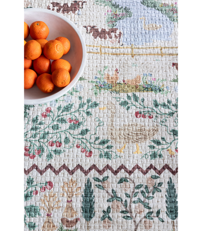 Alfombra Orchard  02 Antique Ivory | Multi Rifle Paper Co. × Loloi 153X229 | Preventa | Lavado a Máquina