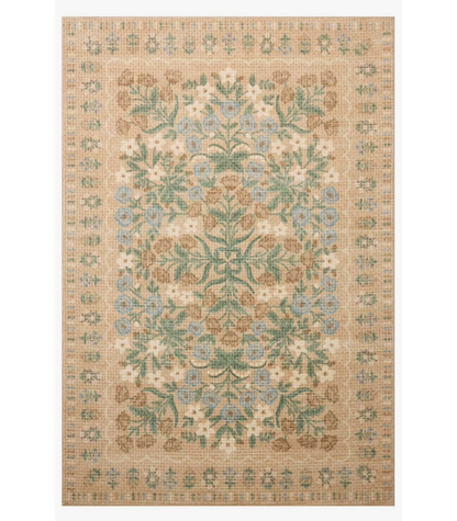 Alfombra Orchard  04 Sand | Multi Rifle Paper Co. × Loloi 118X180 | Preventa | Lavado a Máquina