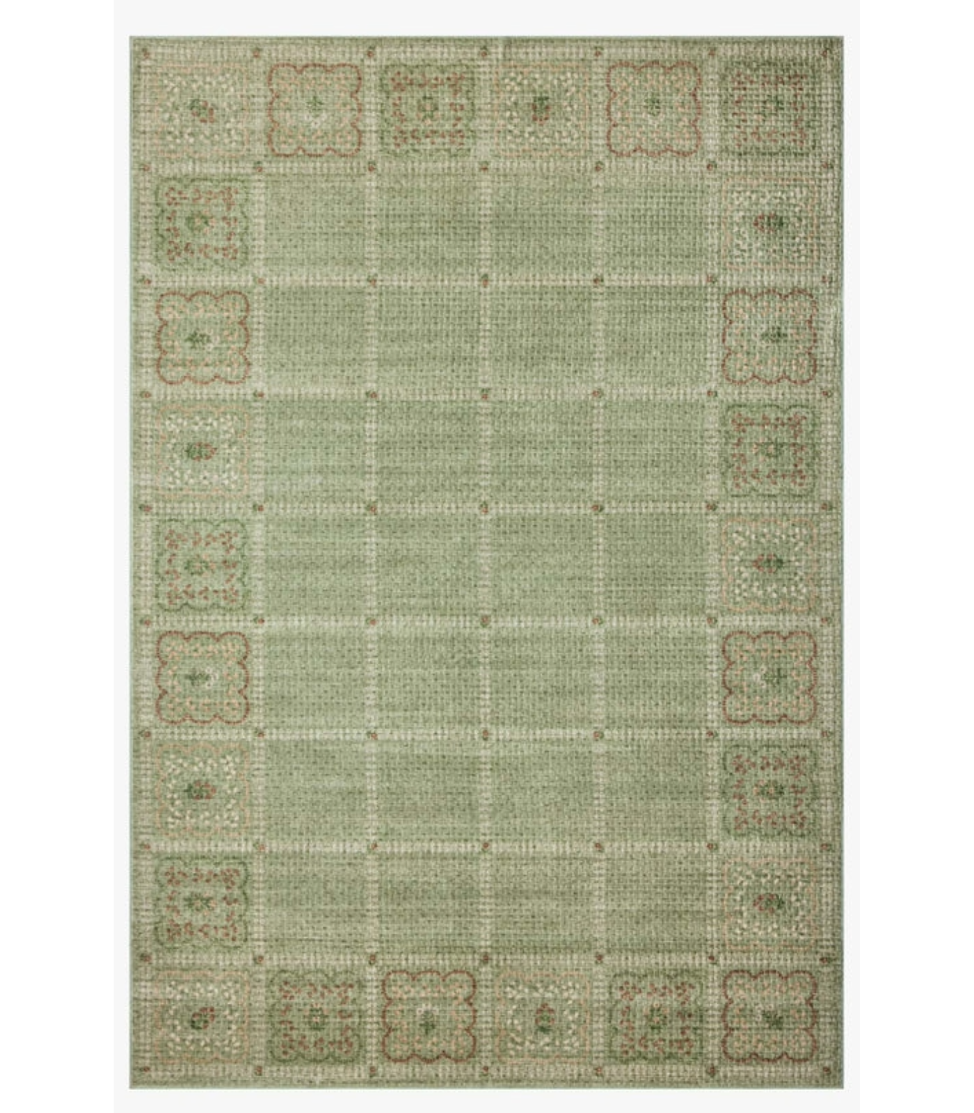 Alfombra Orchard 05 Green | Multi Rifle Paper Co. × Loloi 118X180 | Preventa | Lavado a Máquina